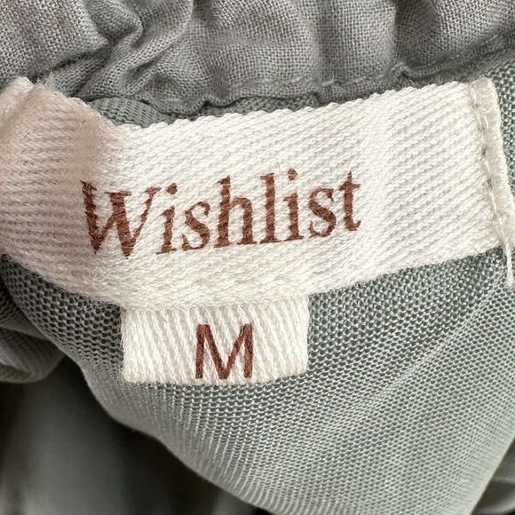 Wishlist Tunic Top Lace Embroidered Trim Off The Shoulder Dusty Blue Size M Boho - Picture 6 of 7